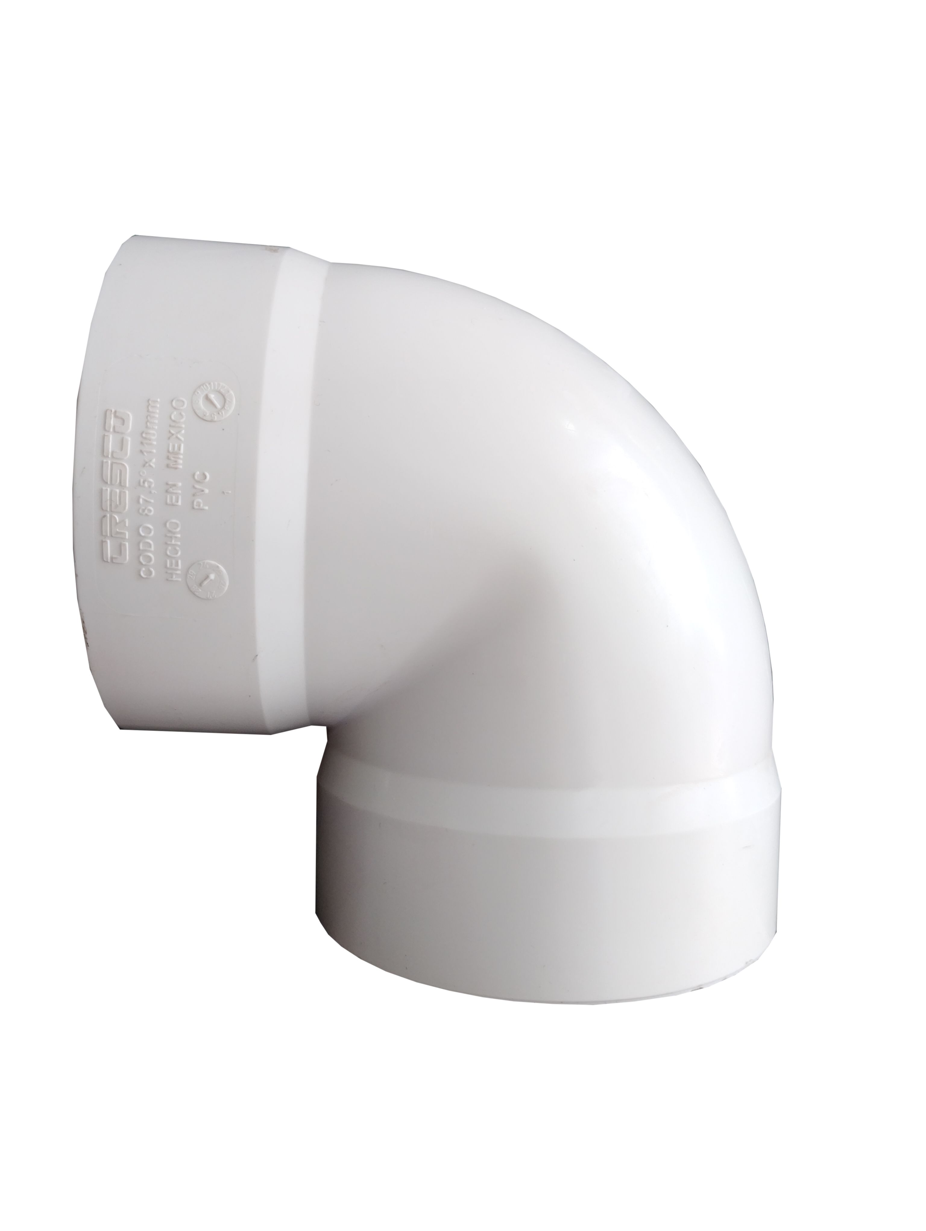 CODO DE PVC SANITARIO DE 4" X 90° MARCA CRESCO